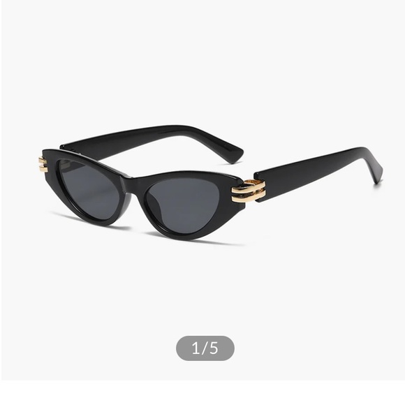 Chic Black Cat-Eye Sunglasses - Picture 1 of 6